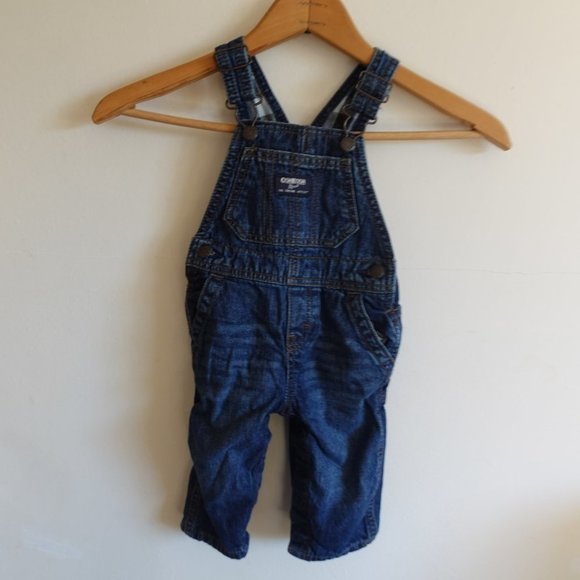 OshKosh B'gosh Other - OSHKOSH B'gosh Overalls Denim Plaid Lined Cotton 6-9 Months